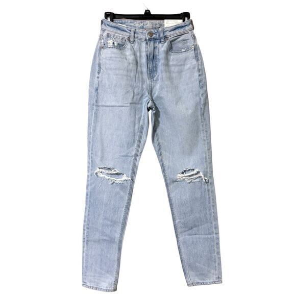 American Eagle regular 24W size 00 comfort stretch waistband sea salt mom jeans - Picture 1 of 13